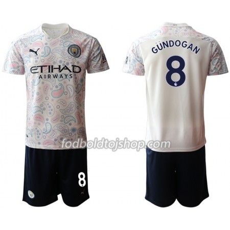 Manchester City İlkay Gündoğan 8 Børn 3. Fodboldsæt 2020-21 S/S (+ Korte bukser)